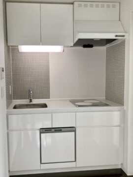 オーダーキッチン|都市型マンションのコンパクトキッチンに食洗機を組み込む|ワイズキッチンファクトリーの画像