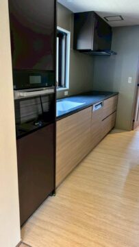 横浜マンションリノベ、オーダーキッチン施工事例の画像
