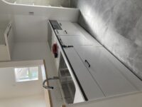 新築戸建てシステムキッチン扉交換、框扉、キッチンリフォーム、横浜造作キッチン