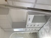 新築戸建てシステムキッチン扉交換、框扉、キッチンリフォーム、横浜造作キッチン、カップボード、背面収納